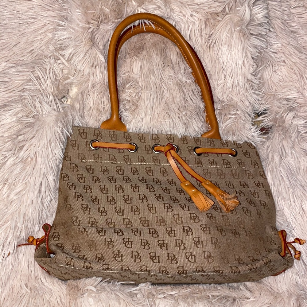 Dooney & Bourke Signature Bag with Leather Handles